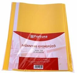 Fortuna Gyorsfűzõ FORTUNA műanyag sárga 25 db/csomag (FO00091) - tonerpiac