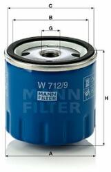 Mann-filter Filtru ulei MANN-FILTER W 712/9 (W 712/9) - automobilus