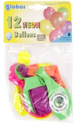 Neon színű lufi 12 darabos készlet