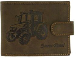 GreenDeed Nyers marhabőrből készült pénztárca traktor nyomással Green Deed (TRAK-1021/T)