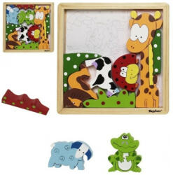 Playshoes Joc puzzle din lemn Animale - all-4-kids