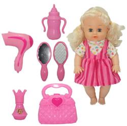 Magic Toys Dorina pisilő baba fodrász készlettel - 38 cm (MKL544784)