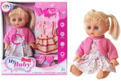Magic Toys Szőke hajú baba hanggal, ruhával és kiegészítőkkel (MKL146210)