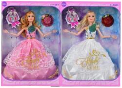 Magic Toys Happy Girl divatbaba estélyi ruhában kalappal - 29 cm (MKL500846)
