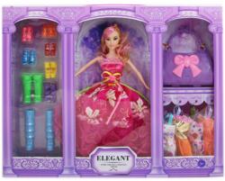 Magic Toys Divatbaba szett színes ruhaszettel és cipőkkel (MKL534389)