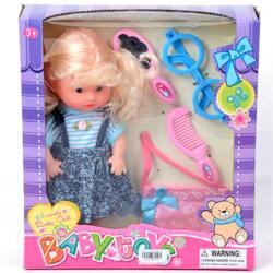 Magic Toys Baba szemüveggel és kiegészítőkkel - 28 cm (MKK196755)