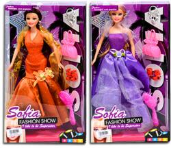 Magic Toys Sofia Fashion Show baba estélyi ruhában kiegészítőkkel (MKF258384)