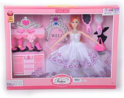 Magic Toys Báli ruhás divat baba kiegészítőkkel - 28 cm (MKK144906)