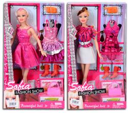 Magic Toys Sofia Fashion Show divatikon baba extra ruhával és kiegészítőkkel (MKF258069)