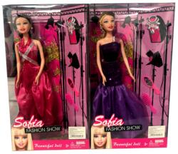 Magic Toys Sofia Fashion Show utazó baba extra ruhával és bőrönddel (MKF258096)