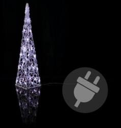 Nexos Akril piramis 30 LED-del - 60cm, hideg fehér