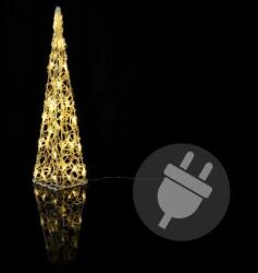 Nexos Akril piramis 30 LED-del - 60 cm, meleg fehér