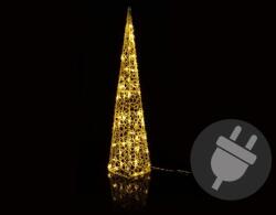 Nexos Akril piramis 60 LED-del - 90cm meleg fehér