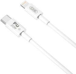 XO NB-Q189A USB-C-Lightning adatkábel (Fehér) - 1 m, PD 20W