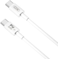 XO NB-Q190B USB-C-USB-C adatkábel (Fehér) - 2 m, PD 60W