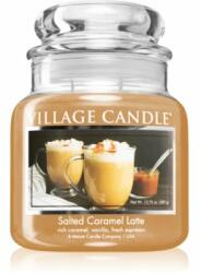 Village Candle Salted Caramel Latte lumânare parfumată (Glass Lid) 389 g