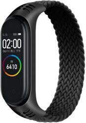  Xiaomi Mi Band 3/4/5/6 nylon szíj, fekete