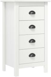 vidaXL Servantă Hill, alb, 46x35x80 cm, lemn masiv de pin (288912) Comoda