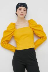 Levi's Bluză femei, culoarea galben, material neted PPYY-BDD043_18X