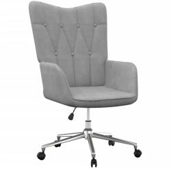 vidaXL Scaun de relaxare, gri deschis, material textil (327633)
