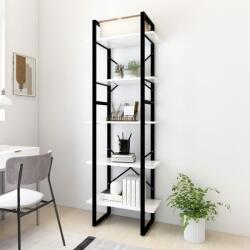 vidaXL Bibliotecă cu 5 rafturi, alb, 60x30x175 cm, lemn prelucrat (3081978) Biblioteca