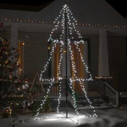 vidaXL Brad Crăciun conic, 300 LED-uri, 120x220 cm, interior&exterior (328588)