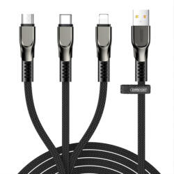 JOYROOM 3in1 kábel USB - Lightning / microUSB / USB-C 3.5A 1.3m, fekete (S-1335K4)