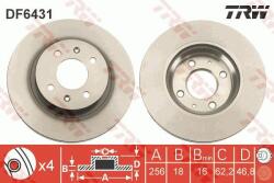 TRW Disc frana TRW DF6431 (DF6431) - automobilus