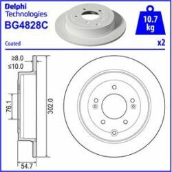 DELPHI Disc frana DELPHI BG4828C (BG4828C) - automobilus