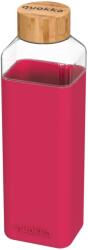 QUOKKA Üveg kulacs szilikon borítással STORM 700 ml - Maroon - Quokka