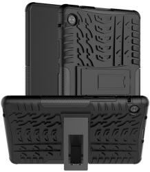 Gigapack Defender műanyag telefonvédő (közepesen ütésálló, szilikon belső, kitámasztó, autógumi minta) FEKETE Huawei MatePad T8 LTE, Huawei MatePad T8 WIFI (GP-100369)