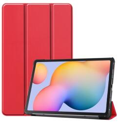 Gigapack Tok álló, bőr hatású (FLIP, oldalra nyíló, TRIFOLD asztali tartó funkció) PIROS Samsung Galaxy Tab S6 Lite 10.4 WIFI (SM-P610) 2020, Samsung Galaxy Tab S6 Lite 10.4 LTE (SM-P615) 2020, Samsun (GP-9833