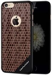 WUW műanyag telefonvédő (bőr hatású hátlap, méhsejt minta, logó kivágás) BARNA Apple iPhone 6S Plus 5.5, Apple iPhone 6 Plus 5.5 (GP-66375)