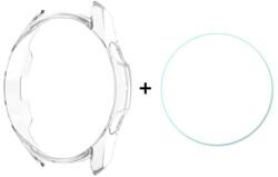 ENKAY műanyag keret (BUMPER, ütésálló + kijelzővédő üveg) ÁTLÁTSZÓ Samsung Galaxy Watch 3 41mm (SM-R850) (GP-101726)