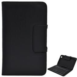 SEENDA tok álló, bőr hatású (FLIP, bluetooth billentyűzet, asztali tartó, QWERTY, angol nyelvű) FEKETE Samsung Galaxy Tab Pro 8.4 3G (SM-T321), Samsung Galaxy Tab Pro 8.4 LTE (SM-T325), Samsun (IS11-STP8)