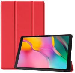 Gigapack Tok álló, bőr hatású (aktív FLIP, oldalra nyíló, TRIFOLD asztali tartó funkció) PIROS Samsung Galaxy Tab A 10.1 WIFI (2019) SM-T510, Samsung Galaxy Tab A 10.1 LTE (2019) SM-T515 (GP-87321)