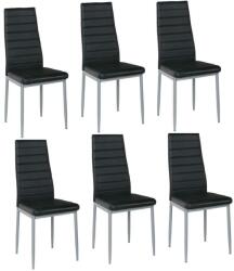 EU-R Set 6 scaune sufragerie K 204, Negru
