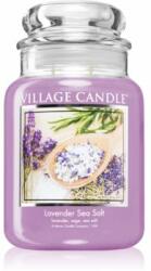 Village Candle Lavender Sea Salt lumânare parfumată (Glass Lid) 602 g
