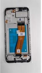Samsung Galaxy A02s kompatibilis LCD modul kerettel, OEM jellegű, fekete (GH81-20118A)
