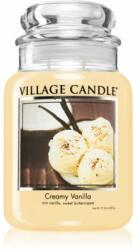 Village Candle Creamy Vanilla lumânare parfumată (Glass Lid) 602 g