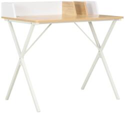 vidaXL Birou, alb și natural, 80 x 50 x 84 cm (20273)