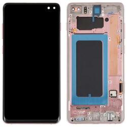 NBA001LCD1011188 Samsung Galaxy S10 Plus rózsaszín LCD kijelző érintővel kerettel előlap (NBA001LCD1011188)