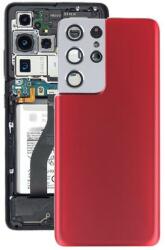 tel-szalk-19296396 Samsung Galaxy S21 Ultra piros akkufedél, hátlap, hátlapi kamera lencse (tel-szalk-19296396)