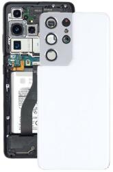tel-szalk-19296395 Samsung Galaxy S21 Ultra fehér akkufedél, hátlap, hátlapi kamera lencse (tel-szalk-19296395)
