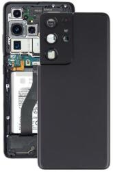 tel-szalk-19296384 Samsung Galaxy S21 Ultra fekete akkufedél, hátlap, hátlapi kamera lencse (tel-szalk-19296384)