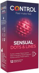 CONTROL Sensual Dots & Lines pöttyözött és csíkozott latex óvszer 12db