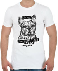 printfashion Bulldog gazdi - Férfi póló - Fehér (5654688)