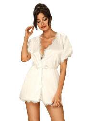 Obsessive Prima Neve Peignoir White L/XL