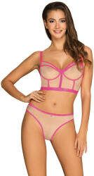 Obsessive Nudelia Top & Panties Nude-Pink L/XL