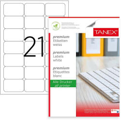 TANEX Etichete 21/a4 63.5*38.1mm colturi rotunde 100/top tanex (TW2021)